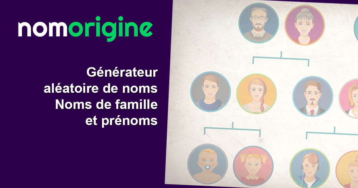 Générateur de noms aléatoires Noms de famille et prénoms